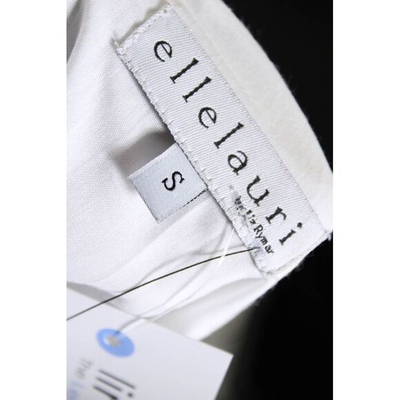 Ellelauri Women's Long Sleeves Tassel Crochet Trim Mini Dress White Size S - Picture 4 of 5